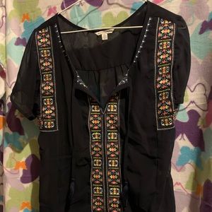 Sheer short sleeve shirt